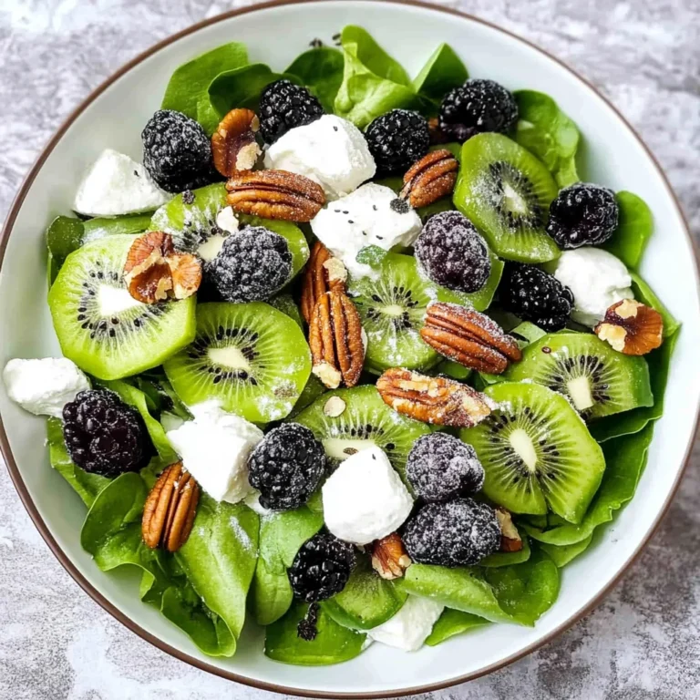 Kiwi Salad with Blackberries and Pecans