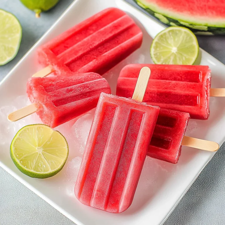 Watermelon Lime Popsicles