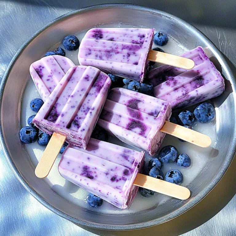 4 Ingredient Blueberry Yogurt Popsicles
