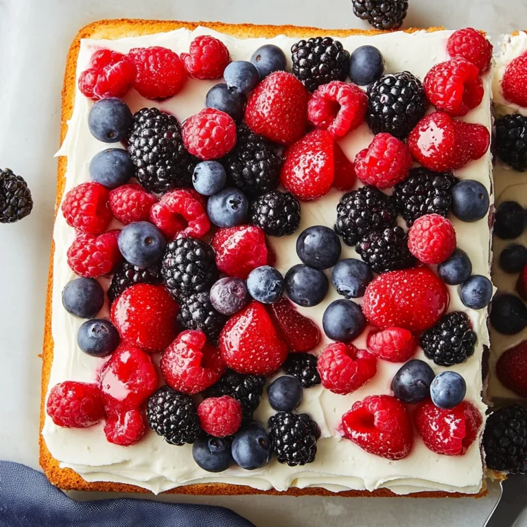 Berries and Cream Sheet Cake