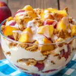 Peach Cobbler Cheesecake Fruit Salad