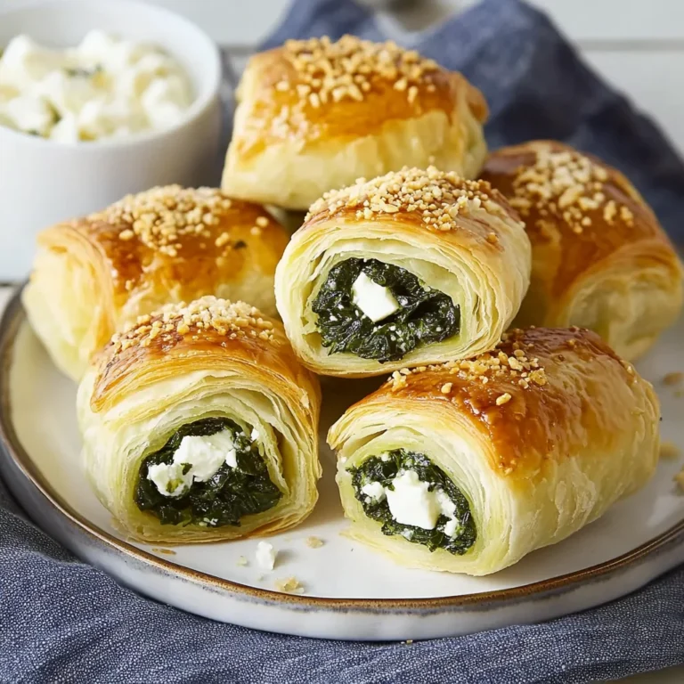 Spinach and Feta Puff Pastry Rolls