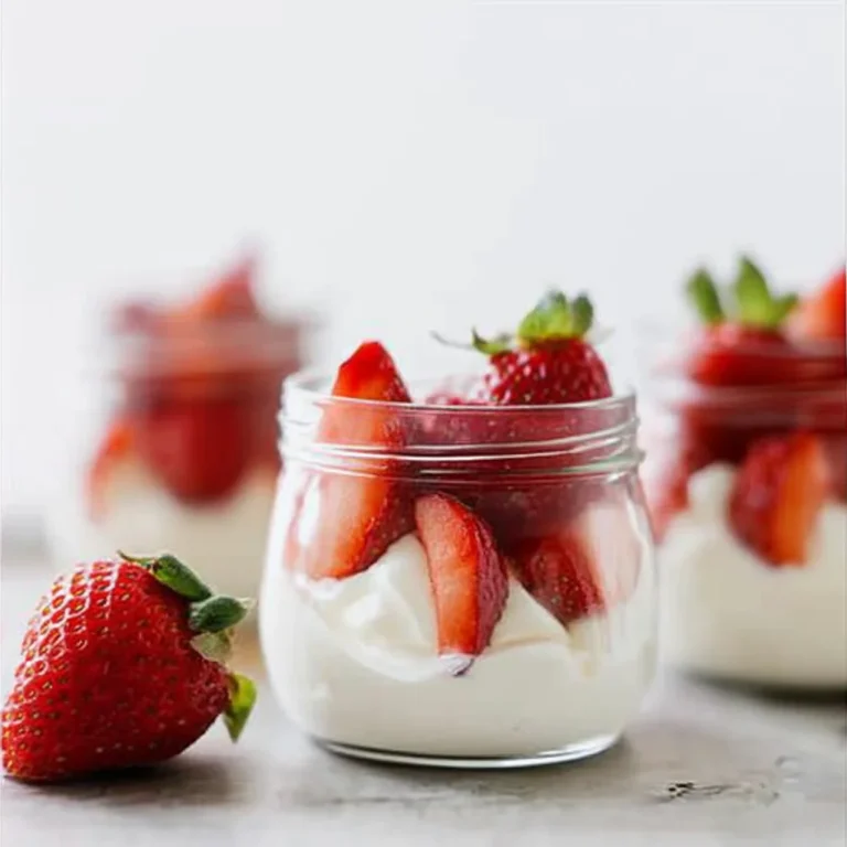 Strawberries and Yogurt Whipped Cream