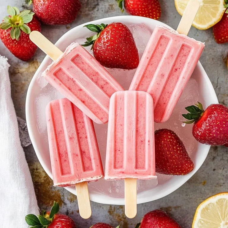 Strawberry Popsicles