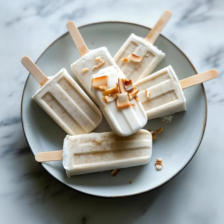 Toasted Coconut Latte Popsicles