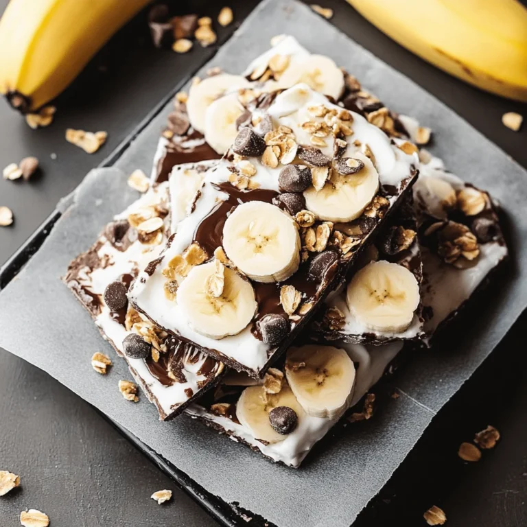 Banana & Nutella Frozen Yogurt Bark
