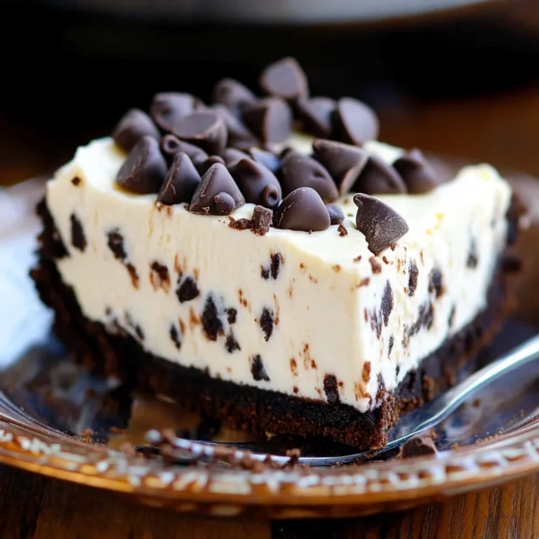 Chocolate Chip No Bake Cheesecake