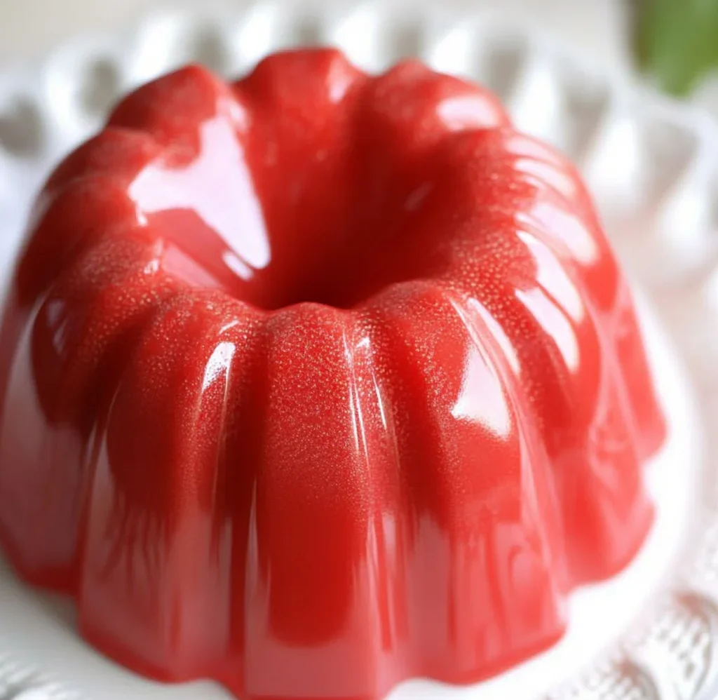 Creamy Strawberry Jello Mold