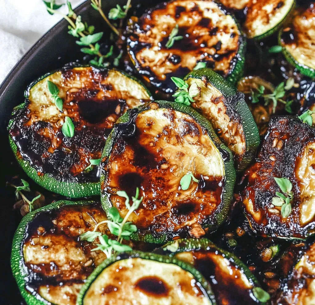Easy Skillet Zucchini Recipe with Balsamic Reduction