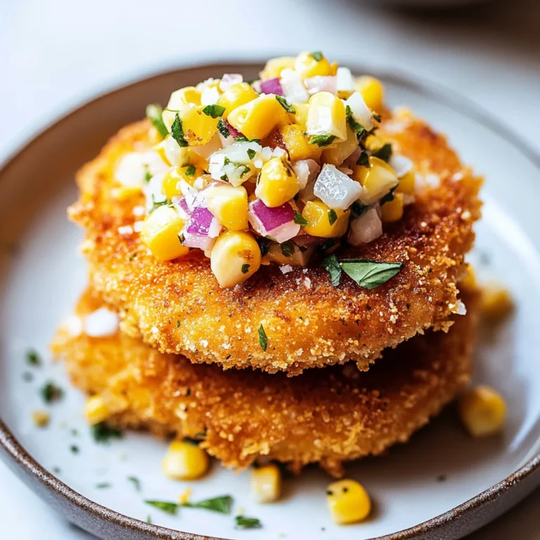 Fried Tomatoes with Corn Salsa