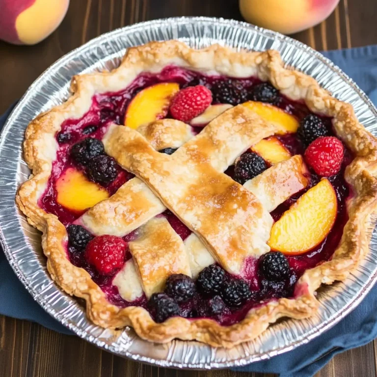 Grilled Berry Peach Pie