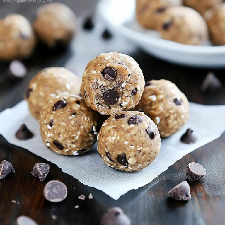 No Bake Chocolate Chip Energy Bites