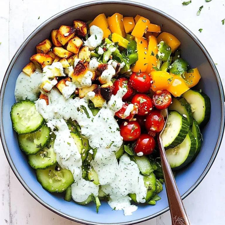 Rainbow Veggie Bowls with Jalapeño Ranch