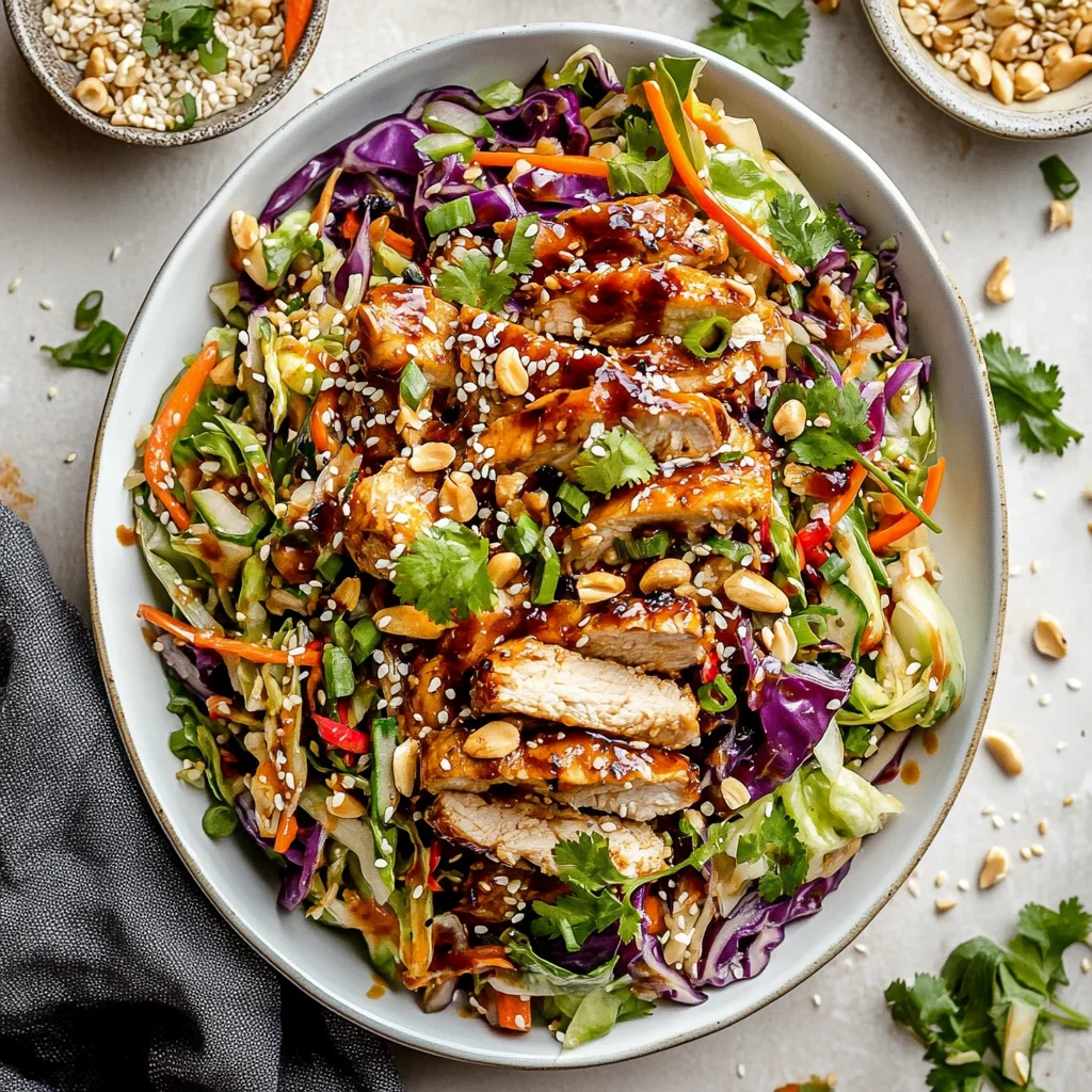 Sesame Chicken Cabbage Crunch Salad