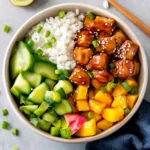 Teriyaki Chicken Poke Bowls
