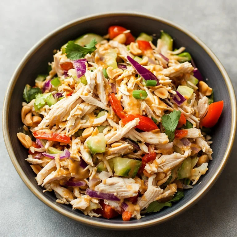 Thai Chicken Salad with Peanut Dressing