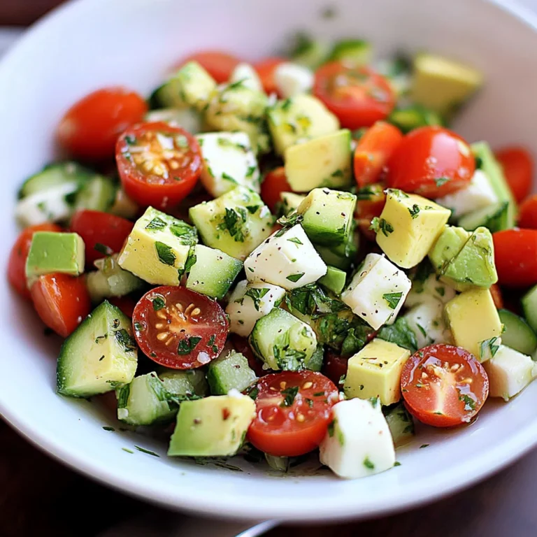 Tomato, Cucumber, Avocado Salad