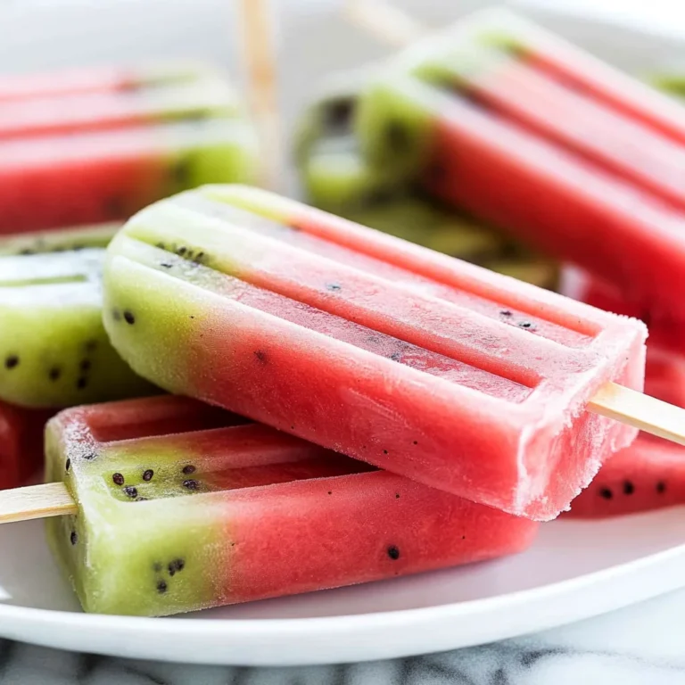 Watermelon Kiwi Popsicles