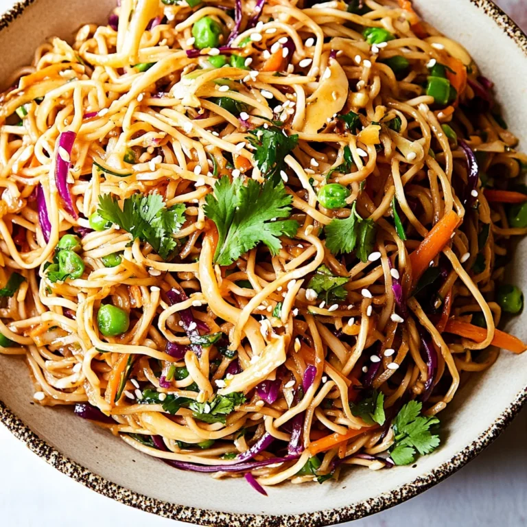 Asian Noodle Salad in Peanut Dressing
