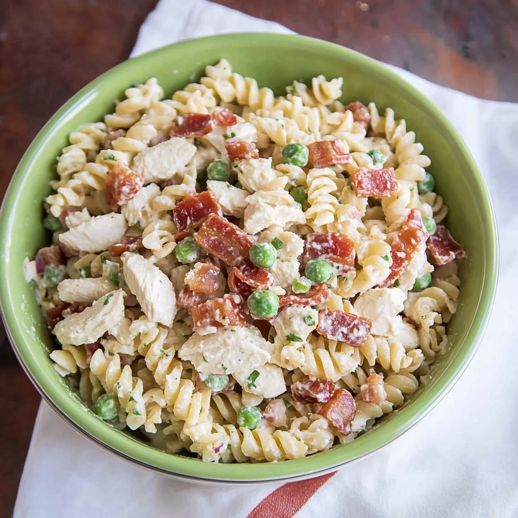 Chicken Turkey Bacon Ranch Pasta Salad