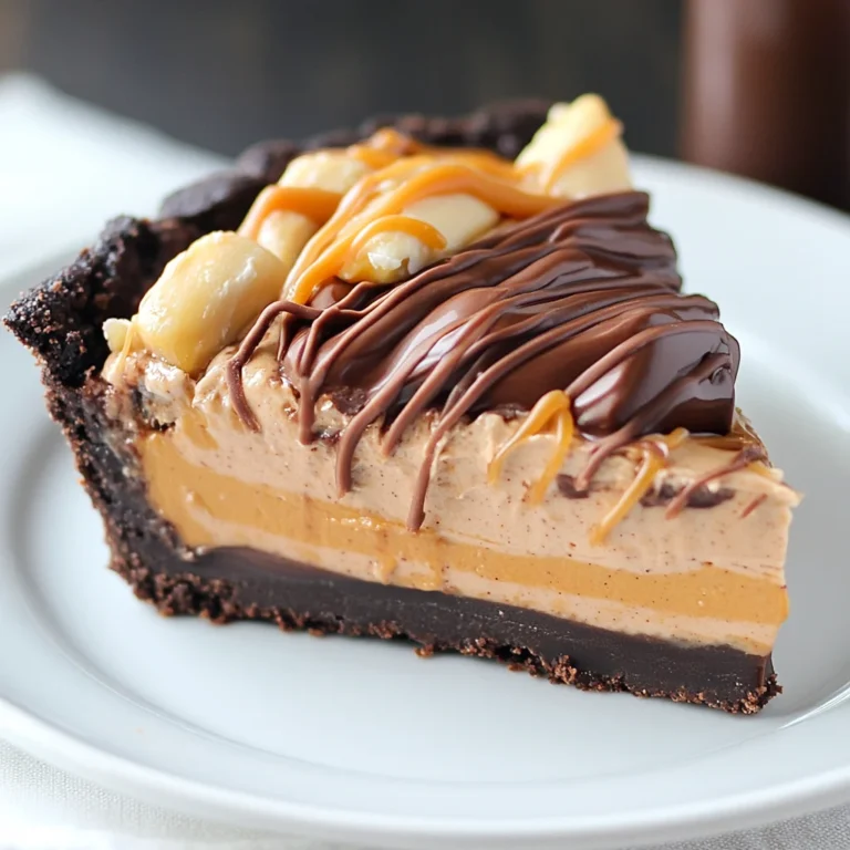 Chocolate Peanut Butter Caramel Mousse Pie