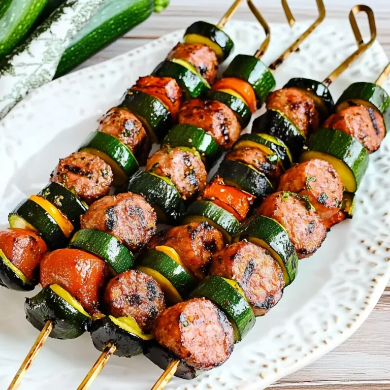 Easy Kabobs with Zucchini and Sausage