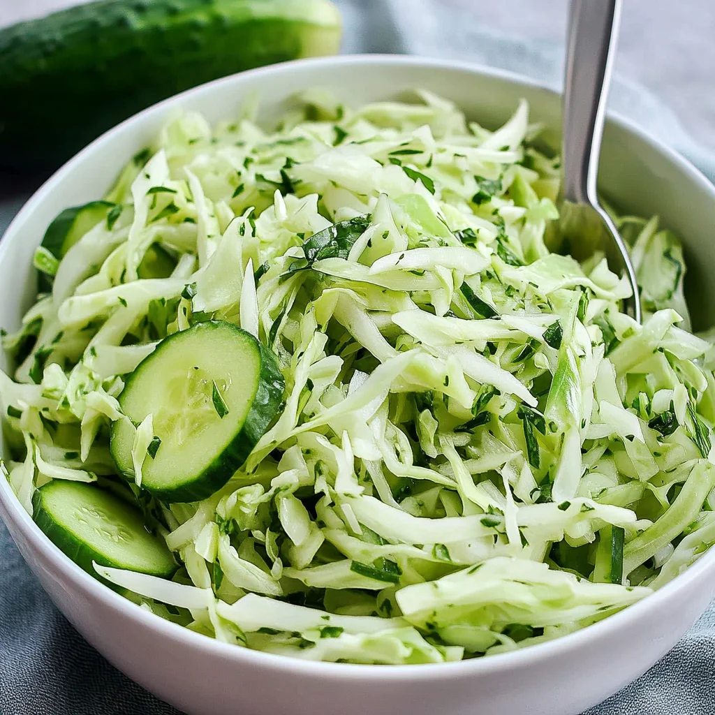 Green Cabbage Cucumber Salad