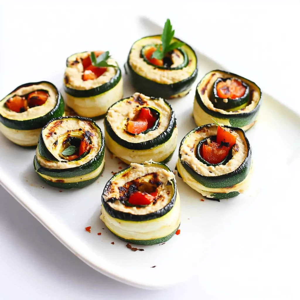 Grilled Zucchini Hummus Roll-Ups Recipe