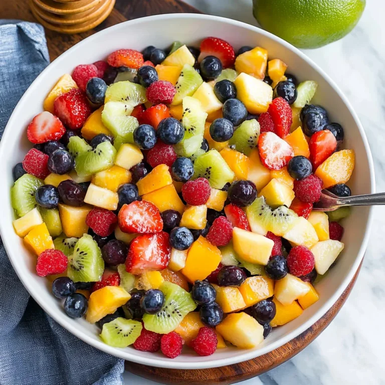 Honey Lime Rainbow Fruit Salad