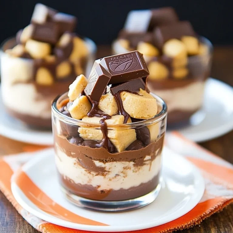 Mini Reese's Chocolate Peanut Butter Cheesecake Trifles