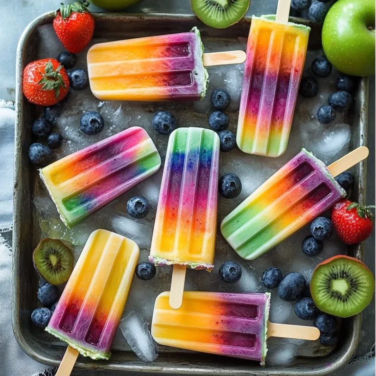 Rainbow Popsicles