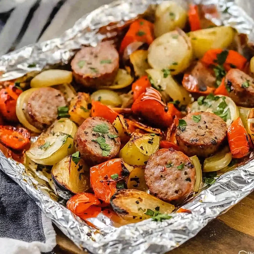 Sausage Foil Packets with Vegetables