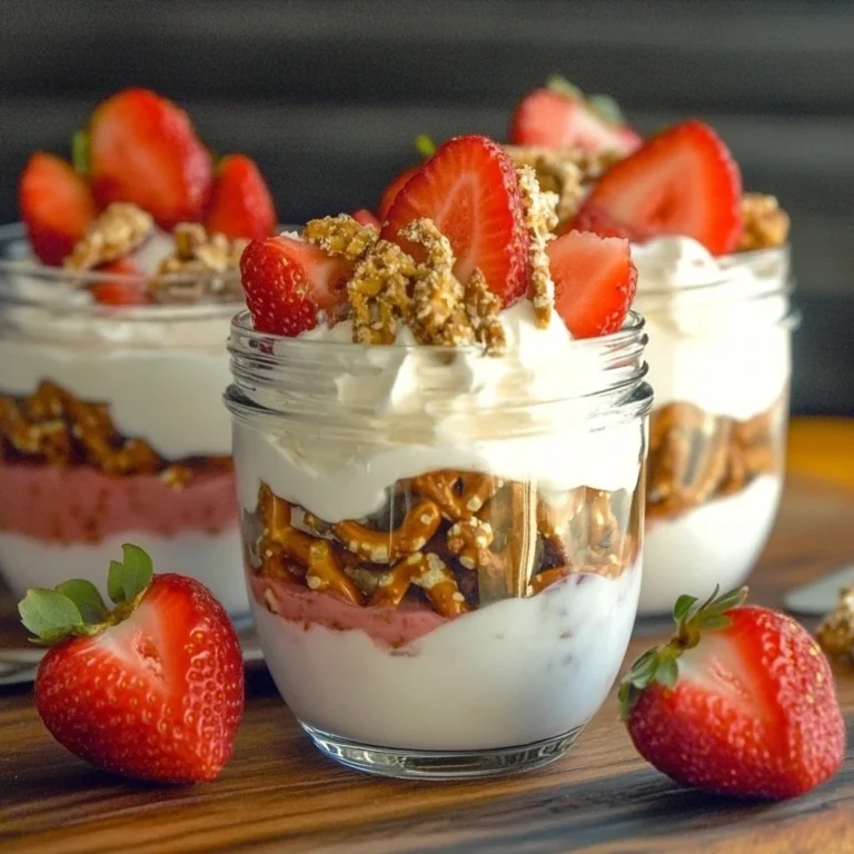 Strawberry Pretzel Salad Parfaits Recipe