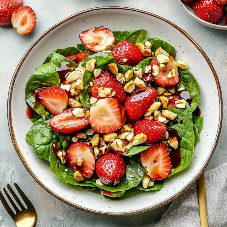 Strawberry Spinach Salad with Strawberry Balsamic