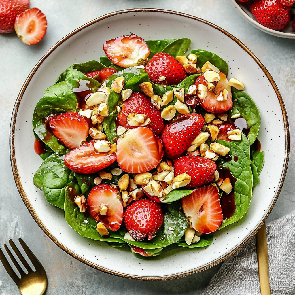 Strawberry Spinach Salad with Strawberry Balsamic