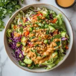 Thai Crunch Salad CPK Copycat (with peanut ginger sauce)