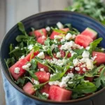 Watermelon Salad with Arugula, Feta, & Fresh Herbs