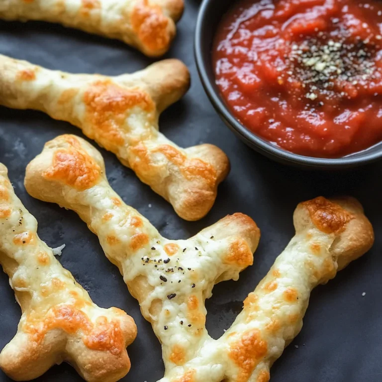 Cheesy Halloween Breadstick Bones