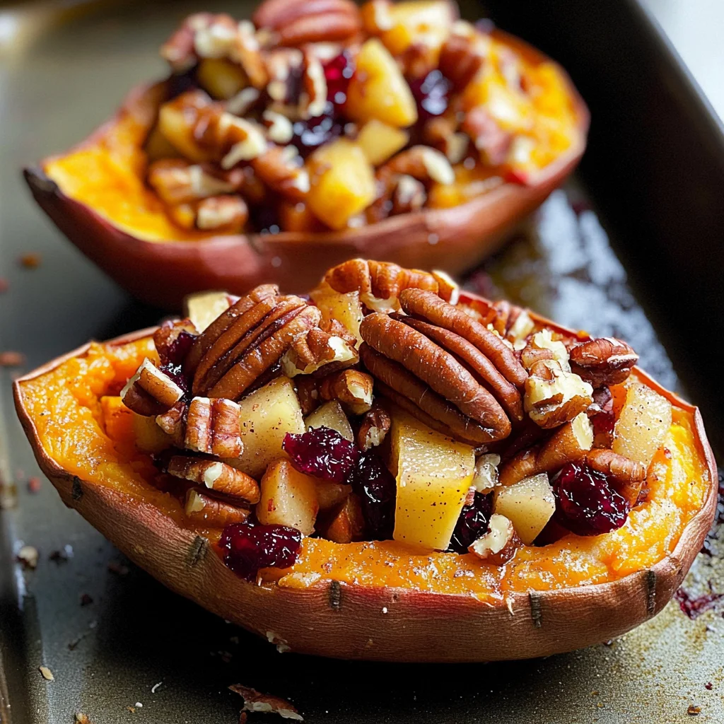 Cranberry Apple Twice-Baked Sweet Potatoes Recipe