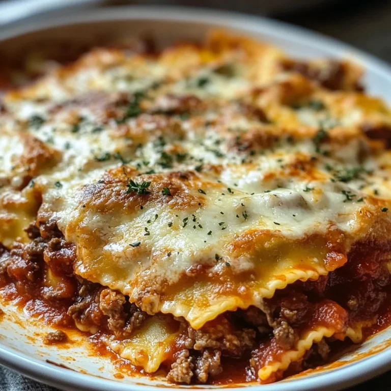 Decadent Beef and Cheese Ravioli Casserole