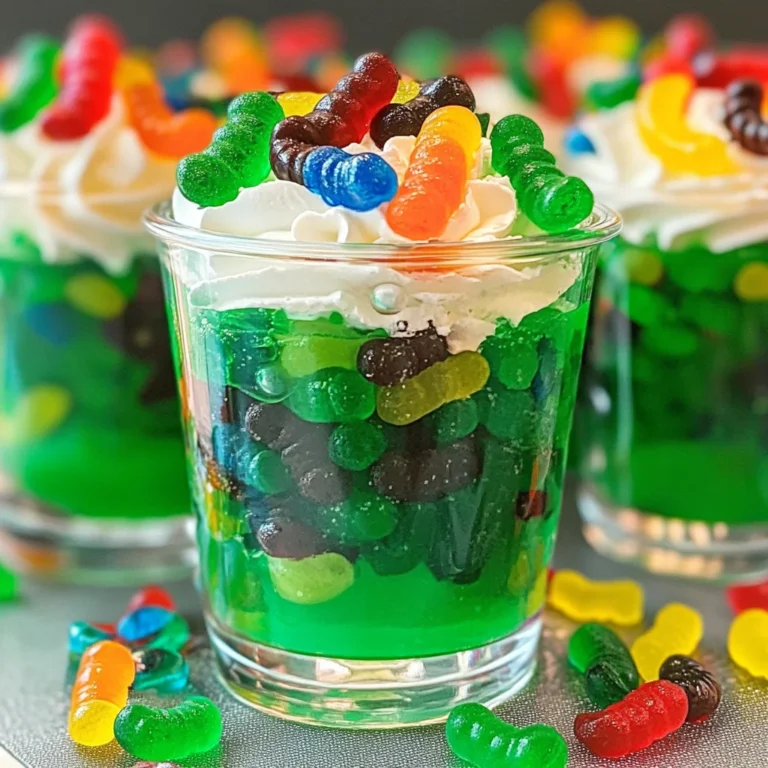 Gummy Worm Jello Cups Recipe