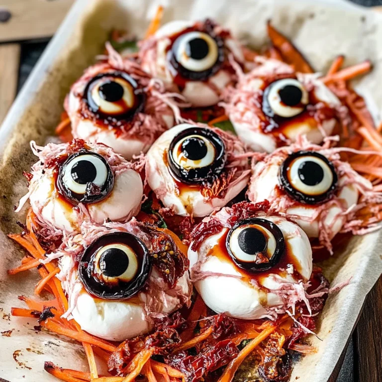 Halloween Antipasto Eyeballs Appetizer