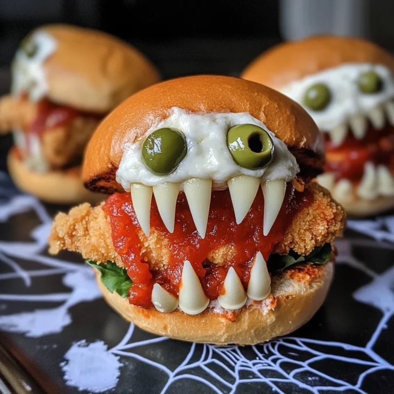 Halloween Chicken Parm Sliders