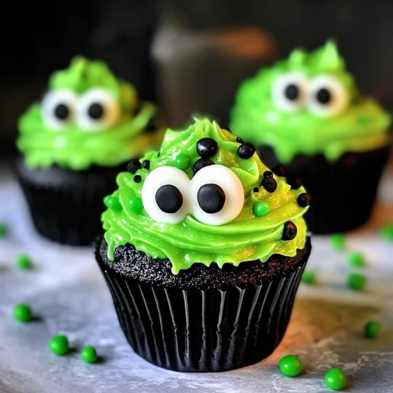 Halloween Slime Cupcakes