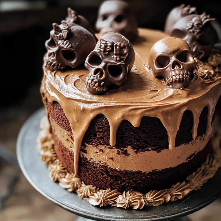 High Altitude Ginger Chocolate Skull Cake for Halloween