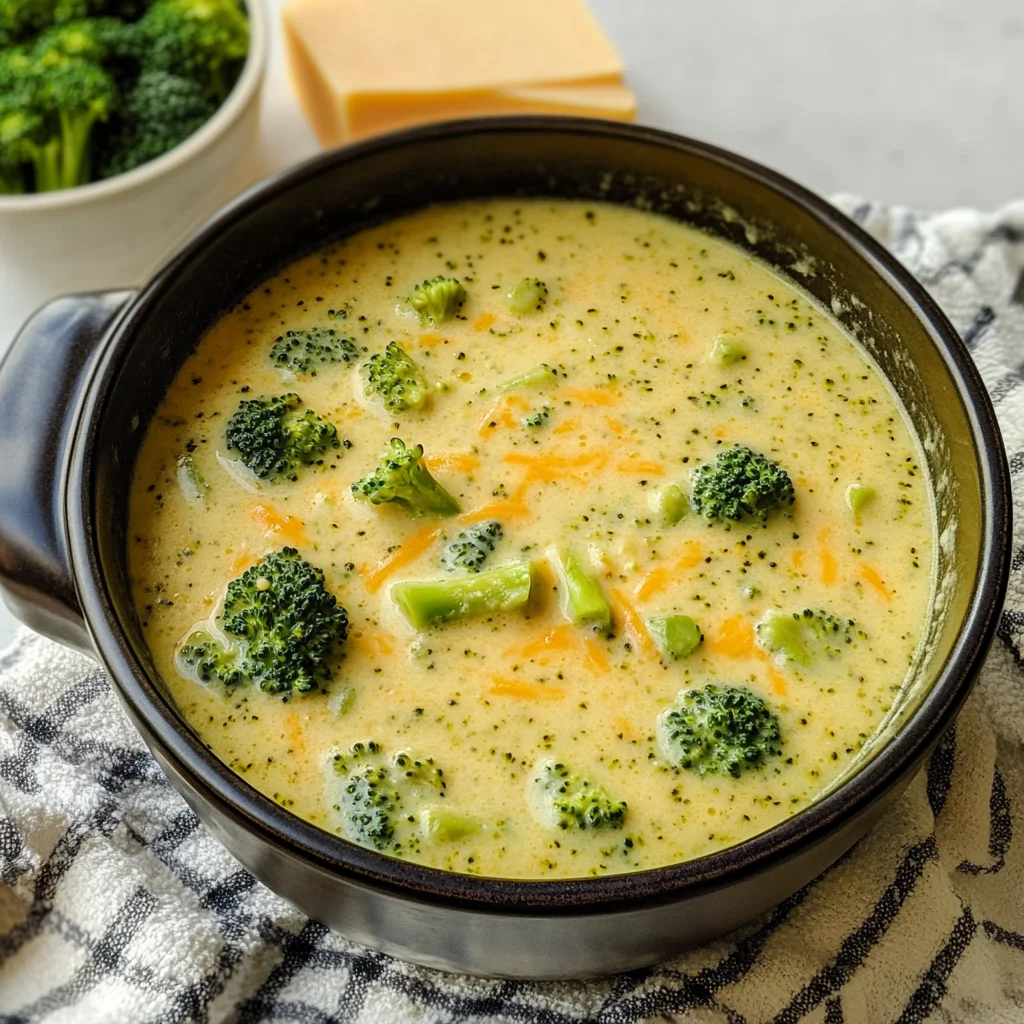 High Protein Broccoli Cheddar Soup