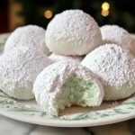 Minty Snowball Cookies