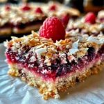 Raspberry Coconut Magic Bars