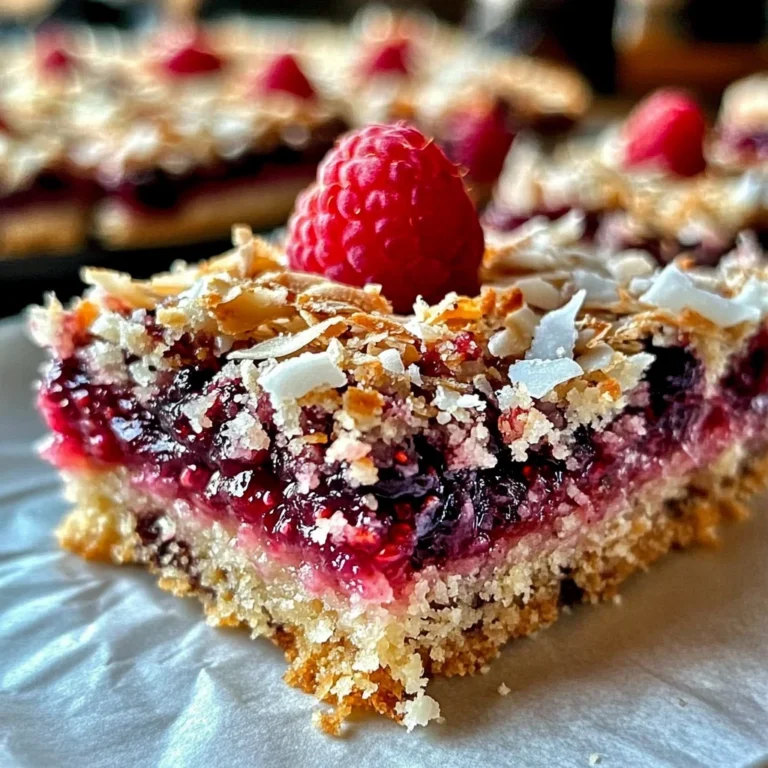 Raspberry Coconut Magic Bars