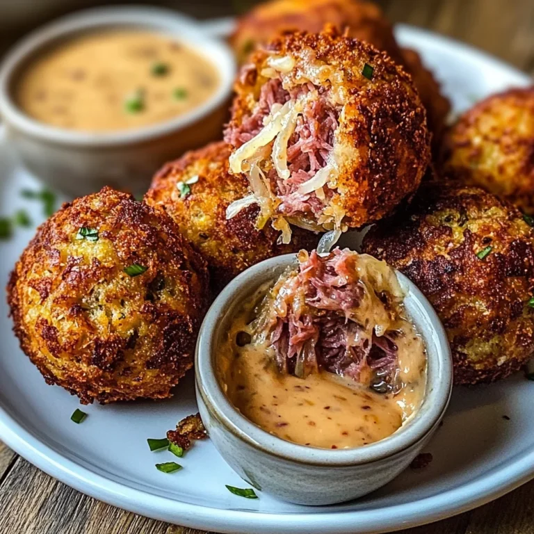 Reuben Balls with Spicy Thousand Island Dipping Sauce